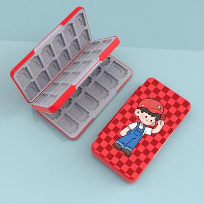 PERFECTSIGHT Switch Game Case Compatible with Nintendo Switch OLED & Switch Lite, 48 Switch 2 Game Holder，Cute Switch Game Card Case Cartridge with 48 Slots Game Card Storage, Mali - color: 48 Slot - Red M, size: 48 Slots