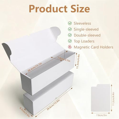 RLAVBL 8-Pack 1100 Count Trading Card Storage Box with 32 Dividers, 15 inch 8800+ Card Box for MTG, TCG, Toploaders, and Sports Cards Organizer - size: Card Box-8 Pack