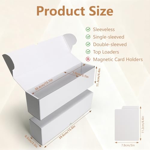 RLAVBL 8-Pack 1100 Count Trading Card Storage Box with 32 Dividers, 15 inch 8800+ Card Box for MTG, TCG, Toploaders, and Sports Cards Organizer - size: Card Box-8 Pack