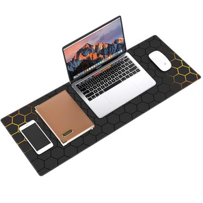 Galdas Mouse Pad for Gaming,XXL XL Large Mouse Mat Long Extended Mousepad Desk Mat Non-Slip Rubber Mice Pads Stitched Edges Thin (31.5 x 11.8 x 0.12 Inches) Grid - color: Grid