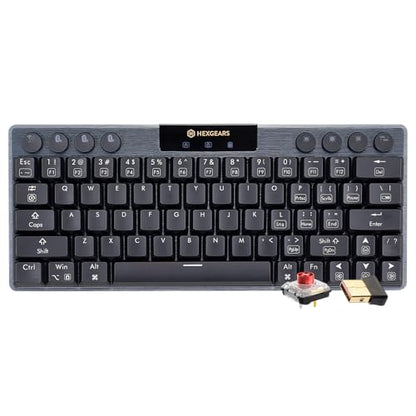 Hexgears A1 Low Profile Wireless Mechanical Keyboard - 60% Compact TKL, Bluetooth 5.0/2.4GHz/Wired USB C Hot Swappable Linear Switch, RGB Backlit Mini Portable Gaming Keyboard Aluminum for PC/MAC - size: A1 - Mini, style: Linear