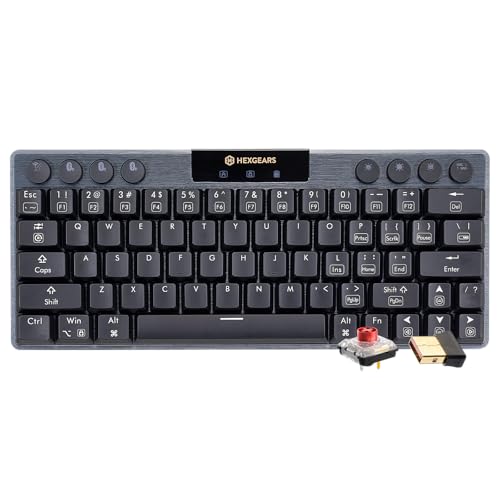 Hexgears A1 Low Profile Wireless Mechanical Keyboard - 60% Compact TKL, Bluetooth 5.0/2.4GHz/Wired USB C Hot Swappable Linear Switch, RGB Backlit Mini Portable Gaming Keyboard Aluminum for PC/MAC - size: A1 - Mini, style: Linear