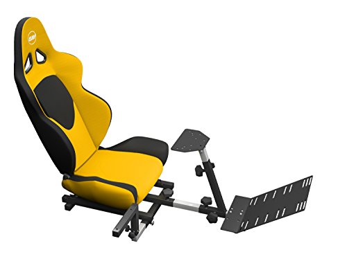 Advanced Racing Simulator Seat Driving Simulator Gaming Chair with Gear Shift Mount - color: Yellow