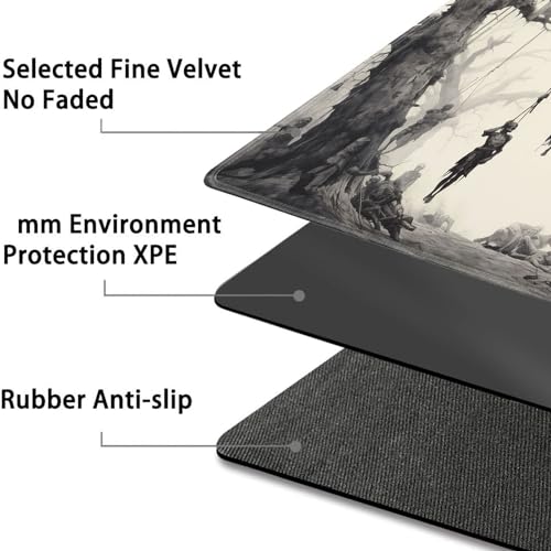 JVGFYNKL MTG Playmat + Drawstring Travel Pouch + 6 Dice Counter, for Tabletop Trading Card Game Playmats or Large Mouse Pad, Anti-Slip Rubber 24 x 14 in, Tree of Death, Skeleton TCG Playmat - color: JV-Playmat-1-F-172