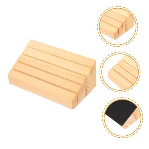 Abaodam 2Pcs Wooden Card Stand Holder for Board Games Playing Card Display Base Supports Any Card Game for Card Deck Organization and Gameplay