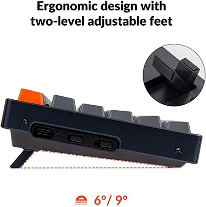 Keychron K10 RGB Full Size Layout Hot-Swappable Mechanical Keyboard for Mac Windows, Multitasking 104-Key Bluetooth Wireless/USB Wired Gaming Keyboard with Keychron Super Brown Switch Aluminum Frame - color: Hot-swap Keychron Super Brown Switch