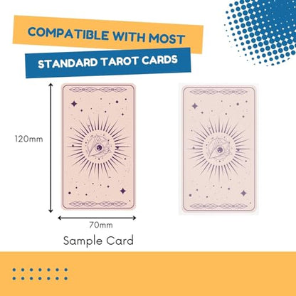 Matte Tarot Card Sleeves – 100CT Clear Front & Non-Glare Back, Fits Standard Tarot & 40K Sized Cards (70×120 mm) – Durable Protective Sleeves for Deck Building, Shuffling & Storage - style: Textured Matte