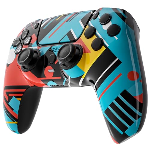 Custom Controllerzz Custom Wireless Controller Compatible with PS5 - Multiple Designs Available (Abstract Fusion) - color: Abstract Fusion