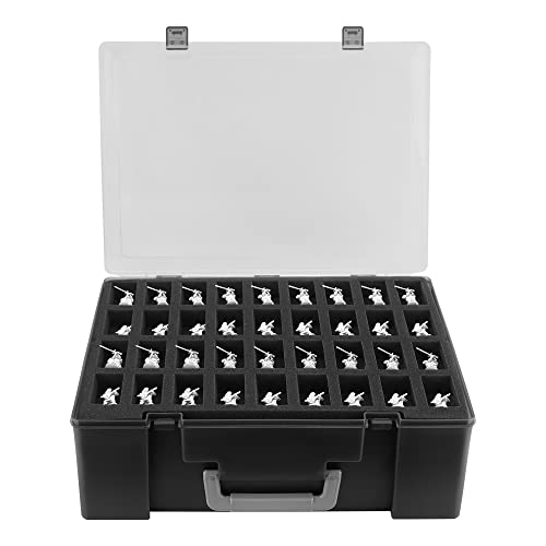 Miniature Storage Sturdy Carrying Figure Case -108 Slot Figurine Minature Carrying Case Compatible with D&D and More (blackness) - color: blackness
