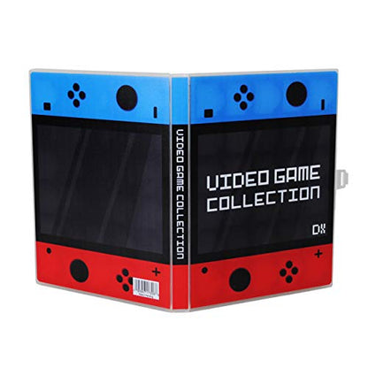 Game Case for Nintendo Switch Cartridges - Holds 60 Video Games Securely in Foam | Heavy Duty Compact Travel Storage Binder & Protective Holder Organizer with Snap-Lock Closure - color: red / blue