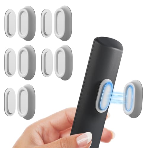 Magnetic Remote Control Holder Wall Mount for TV/Fan, 5Pack-White | No Drill Self-Adhesive TV Remote Holder for Bed, Silicone Remote Caddy, Bedside Organizer, RV Accessories - color: White