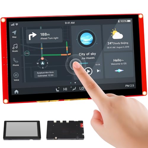 ELECROW ESP32 Display 800×480, 7 Inch HMI Basic ESP32 RGB TFT LCD Touch Screen with Acrylic Case, 32-Bit LX7 Dual-Core Processor, Up to 240MHz, Compatible with Arduino, LVGL, PlatformIO, MicroPython