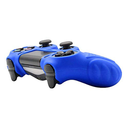 CHINFAI PS4 Controller DualShock4 Skin Grip Anti-Slip Silicone Cover Protector Case for Sony PS4/PS4 Slim/PS4 Pro Controller with 8 Thumb Grips (Blue) - color: Blue