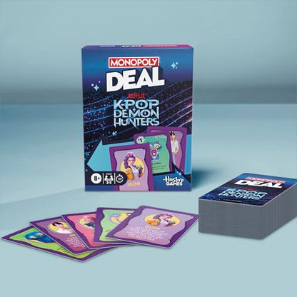 Monopoly Deal: Kpop Demon Hunters Card Game | Family Games for Kids, Tweens, Teens, and Adults | 2-5 Players | 15 mins. | Easter Gifts for Boys and Girls, Ages 8+