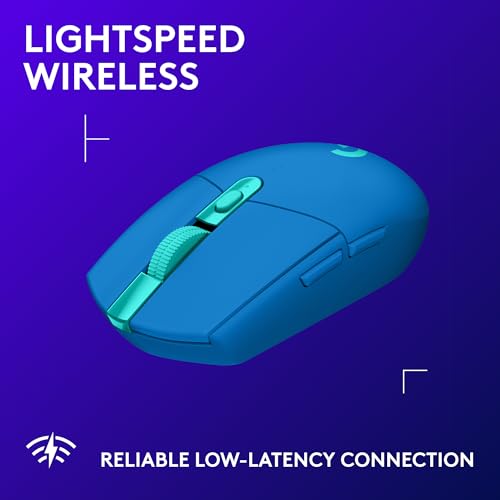 Logitech G305 Lightspeed Wireless Gaming Mouse - Blue - color: Blue, style: Classic