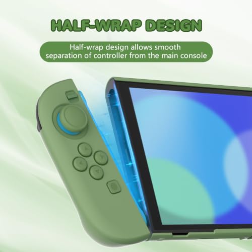 PlayVital Hard Case for Nintendo Switch 2 with Extra Stand & Thumb Grip Caps | Split Design, Dockable Protective Full-Body Shell Cover for Nintendo Switch 2 | Solid Color Series, Matcha Green - color: Matcha Green