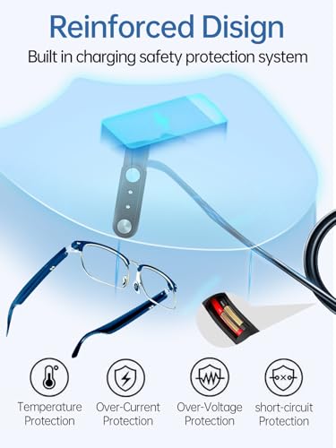 Charging Cable for Enzriev Voice Control Smart Glasses-Bluetooth Sunglasses, Magnetic USB Charging Cable USB Flexible Charging Cord Cable Accessories for Enzriev ，(2 Pack)