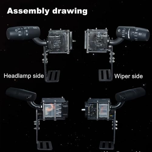 Obokidlyamor Simulator Turn Signal Wiper Light Combination Switch for Logitech G920/G923 For PXN V10 Gaming Steering Wheel Truck ATS & ETS2 Hub Trucker(For PXN V10) - size: For PXN V10