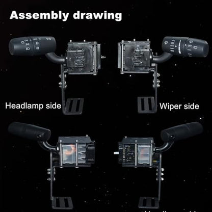 Obokidlyamor Simulator Turn Signal Wiper Light Combination Switch for Logitech G920/G923 For PXN V10 Gaming Steering Wheel Truck ATS & ETS2 Hub Trucker(For PXN V10) - size: For PXN V10
