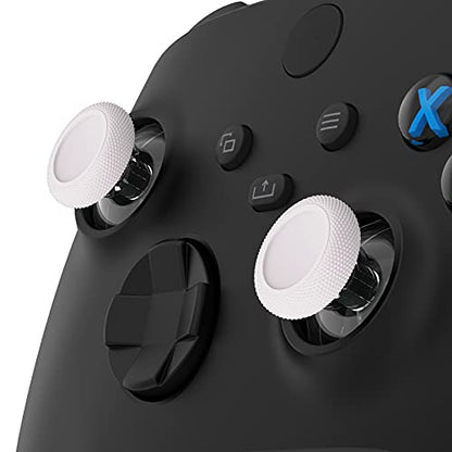 eXtremeRate Replacement Thumbsticks for Xbox Controller, Joysticks Repair Kit for Xbox Series X/S, One (Standard, Elite V1), Custom Analog Stick Button - White & Clear - color: Clear White