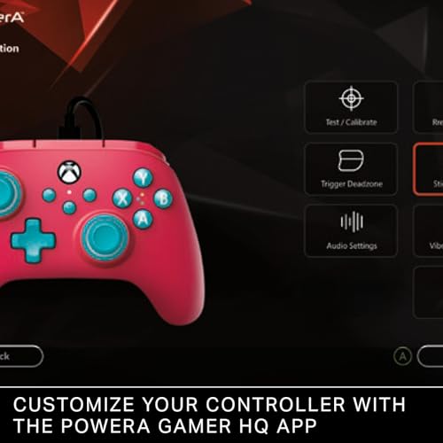 PowerA Nano Enhanced Wired Controller for Xbox Series X|S - Red Sky, portable, compact, gamepad, hall effect thumbsticks, gaming controller, works with Xbox One and Windows 10/11 - color: Various