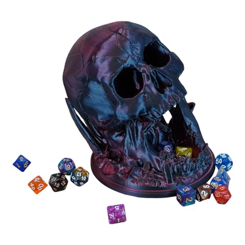 Skull Dice Tower by TechConnext - Enhanced Randomization & Striking Decor for D&D and Tabletop Games (Red/Black) - color: Red/Black