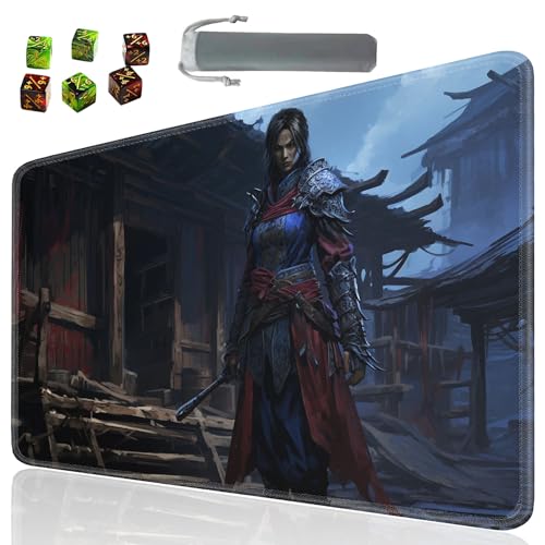 Board Game for TCG Playmat Table Mats Games Size 60X35 cm Mousepad Compatible for MTG RPG CCG Trading Card Game Play mats with 6 Dice (Playmat 105) - color: Sotw-playmats-1-105