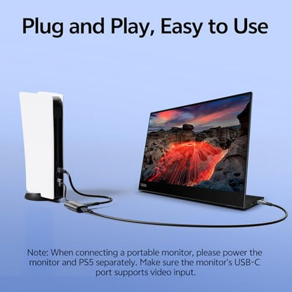 HDMI to USB C Adapter for AR Glasses - 4K@60Hz 2K@120Hz HDMI Source to USB-C Display, Aluminum Housing, for PS5, Xbox, Switch, Laptop, Fire TV Stick to XREAL, Rokid, RayNeo, Viture, Portable Monitor