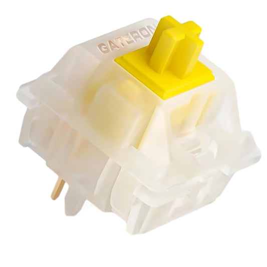Gateron Milky Yellow Pro V2 Pre-lubed Linear Keyboard Switches 5-Pin 50gf for All MX Mechanical Keyboard Game Keyboard(Milky Yellow Pro V2,45Pcs) - color: Milky Yellow Pro V2, size: 45Pcs