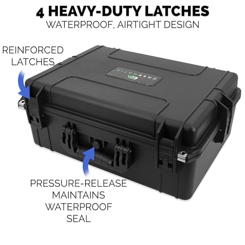CASEMATIX Hard Shell Travel Case Compatible with Xbox Series X Console, Controllers, Headset and Other Accessories - IPX7 Waterproof and Crushproof Carrying Case with Customized Foam Interior