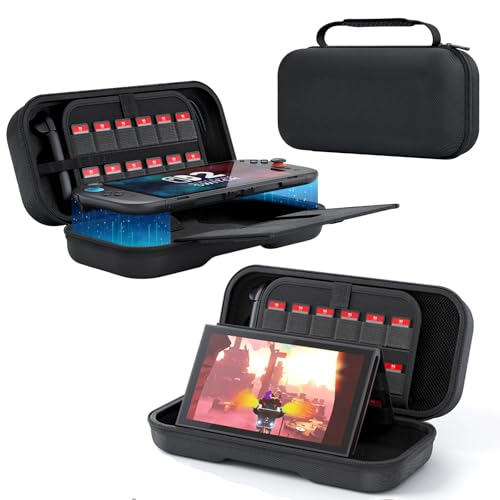 Haikun Upgrade Large Capacity Carrying Switch 2 Case 2025 for Nintendo Switch 2,Switch 2 Bag Travel Hard Case, , 24 Game Cartridges, Hard Shell Portable Travel Pouch, Black [nintendo_switch_2]