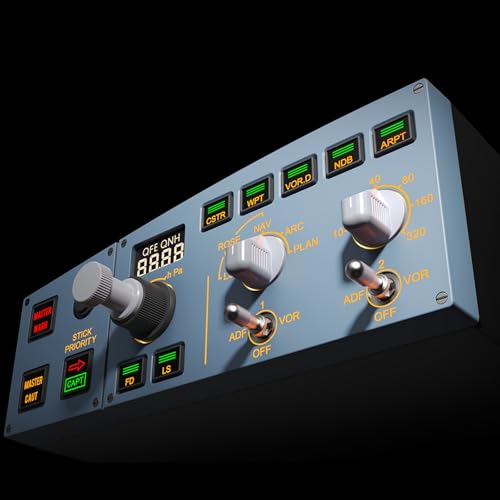 MiYee WINGFLEX A320 EFIS Flight Simulator Electronic Flight Instrument System with Dual-Color LCD Warning Panel and Plug-and-Play USB Connectivity Real Aircraft Feel