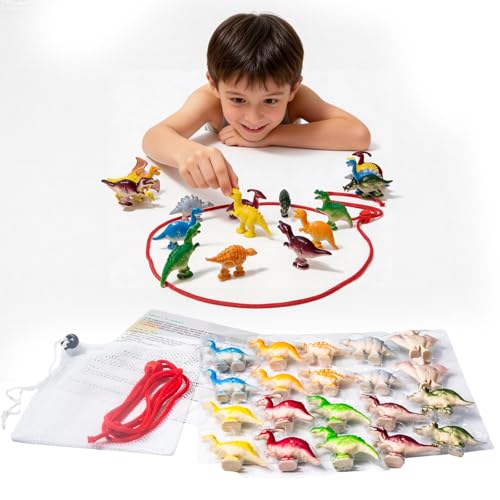 Dinosaur Magnet Game — 20 Realistic Dino Figures, Magnetic Strategy Game for Kids Ages 3+, Portable Travel Toy for Family Game Night, Birthday