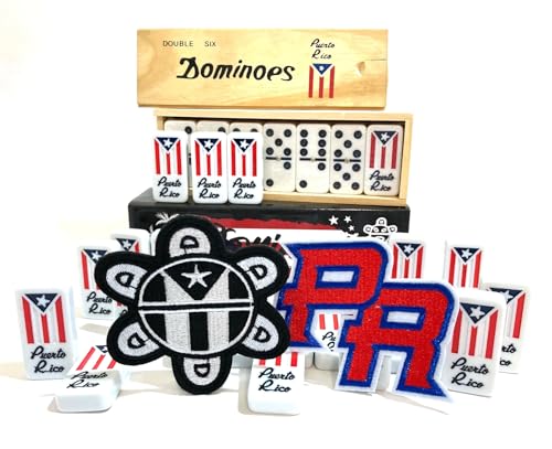 Puerto Rico Dominoes Puerto Rican Dominoes PR Flag Dominos Adult Doubles Six Boricua Accessories PR Flag Tiano edotion