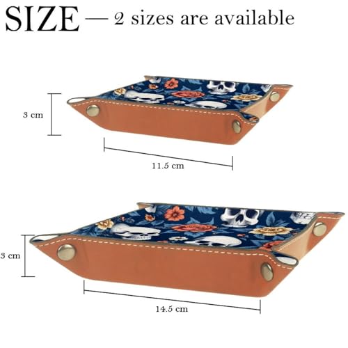 Skulls Flower Dice Tray Dice Rolling Tray Folding Dice Holder for Dice Games, Like RPG, DND and Other Table Games - color: Multi 7