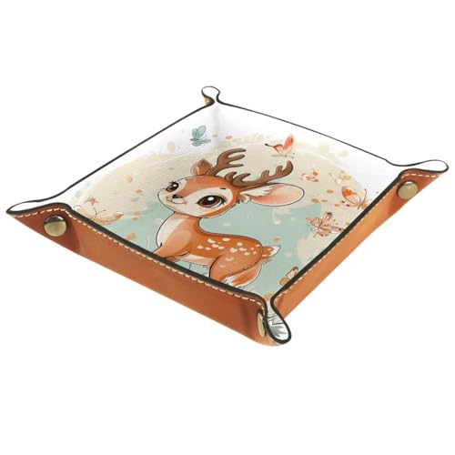 Deer Butterfly Dice Tray Dice Rolling Tray Folding Dice Holder for Dice Games, Like RPG, DND and Other Table Games - color: Multi 8