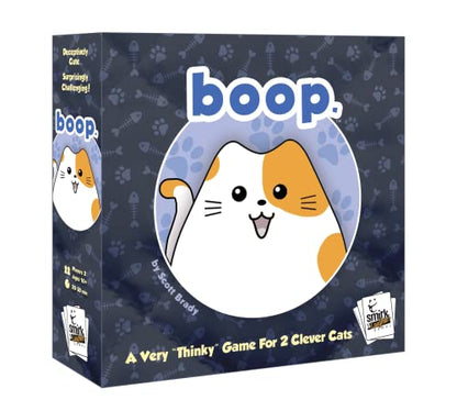 BOOP by Smirk and Dagger | Adorable 2 Player Cat and Kitten Strategy Game with 32 Wooden Pieces | Fast Tactical Puzzle Gameplay for Families Couples Kids and Adults | Ages 10+ - style: BOOP
