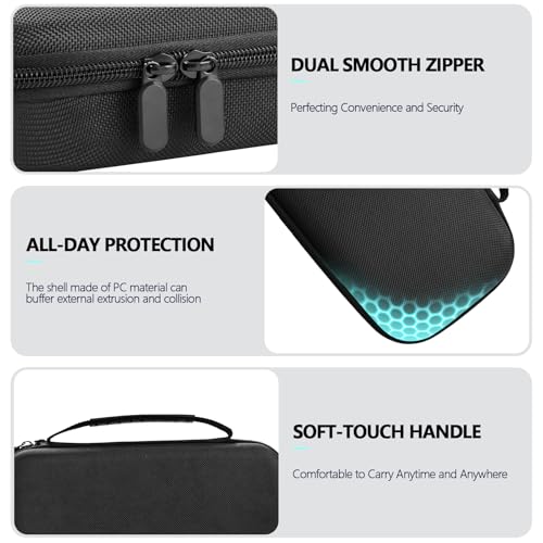 TUCANA Carry Pouch Case Compatible with Nintendo Switch 2 (2025), Switch 2 Portable Hard Travel Case with Pockets and 12 Game Cartridges for Switch 2 Accessories （Black）