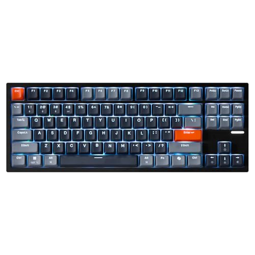 Adesso EasyTouch 1100 Illuminated Mechanical Keyboard | Wired, Wireless, Bluetooth, Multi-OS, VIA, Compact, Copilot Ai Hotkey