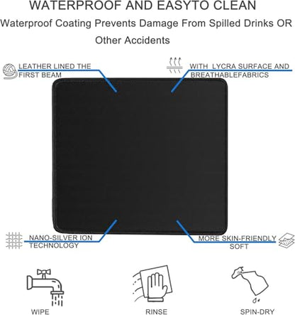 Mouse pad, Gaming Mouse pad Durable Stitched Edge, Premium-Textured Water Resist Mousepad, Non-Slip Rubber Base Mouse Pads for Computers, Laptop, Gaming, Home, Office, 11.8 x 9.9 in, Black - color: Black, size: 11.8L x 9.9W inches
