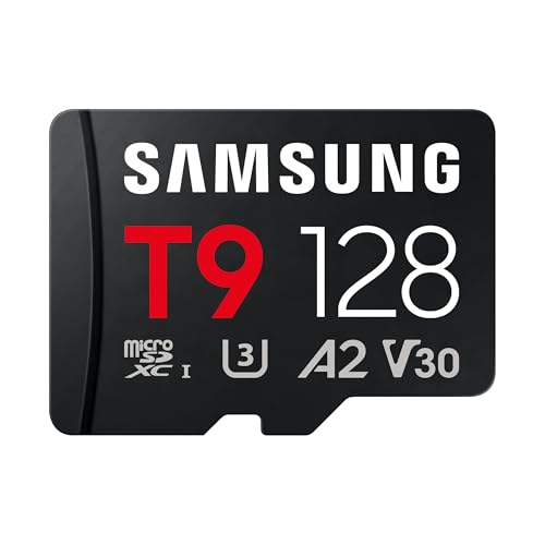 Samsung microSDXC T9 128GB, Transfer Speeds Up to 200MB/s | microSD made for Avid Gamers & Professional Creators (MB-MH128T/AM) - size: 128GB