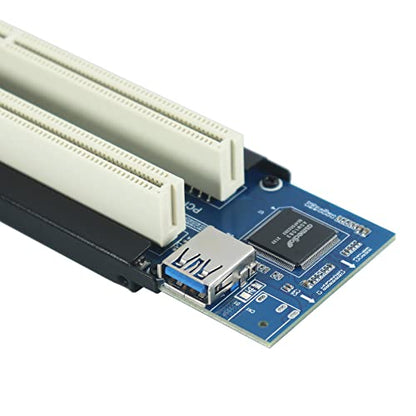 PCIe to PCI Adapter | x1 to Legacy PCI Converter with USB 3.0 Cable | Desktop Audio Interface Expansion - color: PCIe to Dual PCI Adapter with Bracket