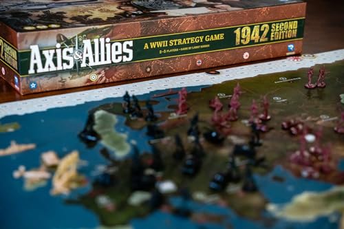 Renegade Game Studios Axis & Allies 1942 Second Edition Board Game | WWII Strategy Game for 2-5 Players, 40 x 26-Inch Board, Command Major Powers like Germany and USA, Ages 12+