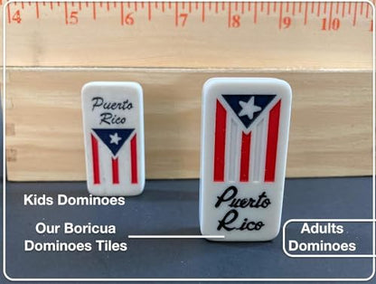 Puerto Rico Dominoes Adult Set Gifts Double six Puerto Rican Domino Set Boricua Style Comes with PR Flag