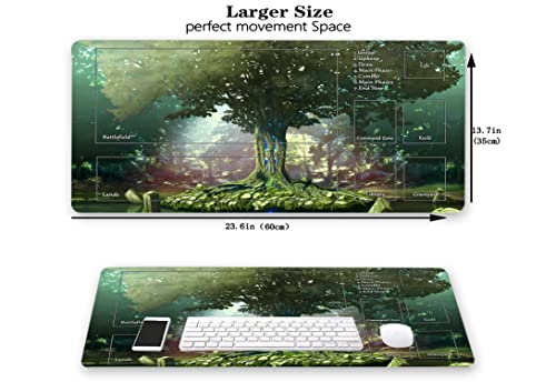 MTG Playmat, Game Play Mat for MTG TCG 24 x 14 inches Trading Card Inked Game Playmats with Storage Bag Smooth Rubber Surface Battle - color: Playmat 4
