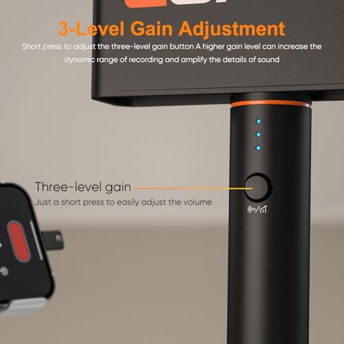 COMICA Revo S Wireless Handheld Microphone, Professional Handheld Interview Mic for iPhone16 15, Android Phones Laptops PC with USB-C Plug, Reporter Mic for Content Creators, Interviews, Reporting | Professional Interview Microphone with Plug & Play, Nois