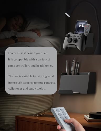 Universal Controller Holder 2 Pack, (Black) | Fit for Xbox, PS4, PS5, Switch, Compatible with Headphone Hanger, Headset Hook, Storage Box Fit for Small Items Wall Mount