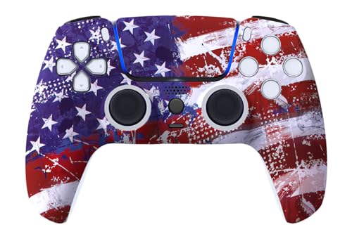 Custom Wireless Controller for PS5 - Hand Airbrushed & Multiple Designs Available (US Flag) - color: US Flag