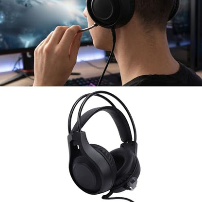 VBESTLIFE Wired Gaming Headset, 50mm Driver 7.1 Surround Sound Over Ear Headphone with Noise Cancelling Mic Memory Foam Cushions for PC Mobile Devices