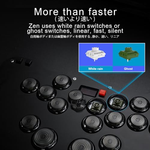 BITFUNX Duelpad Leverless Controller Arcade Stick, Zen16 Arcade Controller for PC/PS3/PS4/PS5/Switch/Steam, All-Button Arcade Fight Stick with SOCD/TURBO/Custom RGB/Hot-Swap/Low-Profile Switch - size: Extra Large